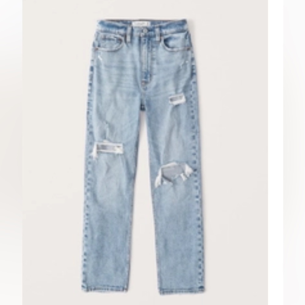 Abercrombie Ultra High Rise Ankle Straight Jeans